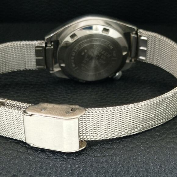 Vintage 1970 Citizen Automatic Womans Silver Watch W/daydate & Gold accents main image 5